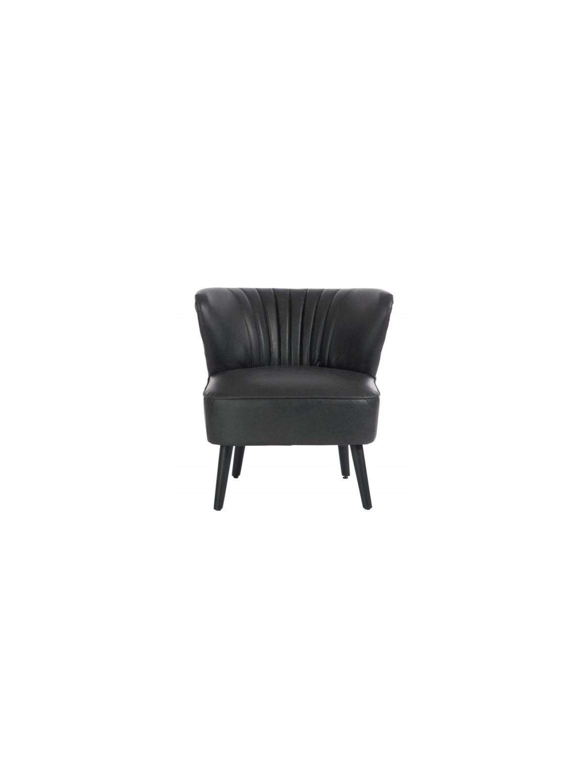 Fauteuil bas vintage noir