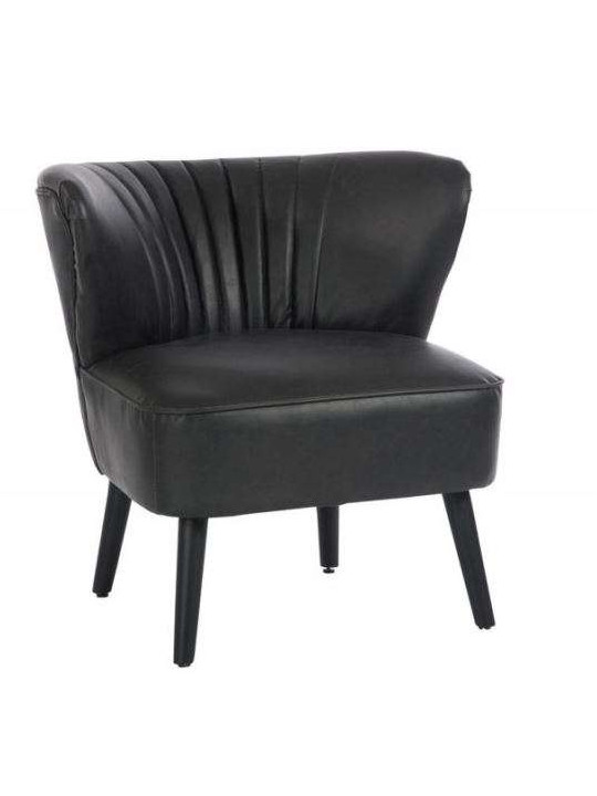 Fauteuil bas vintage noir