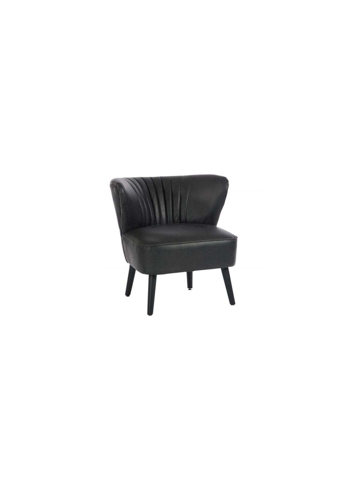 Fauteuil bas vintage noir