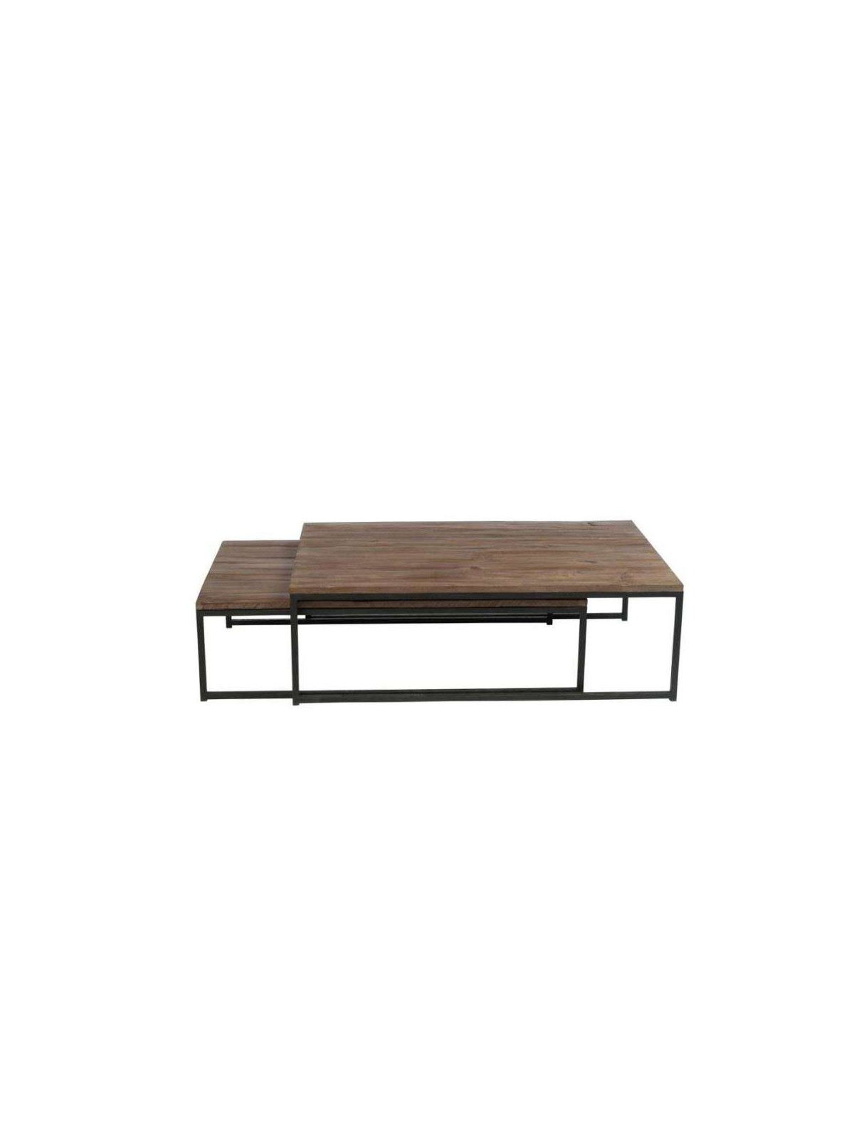 Table de salon gigogne métal bois Jolipa