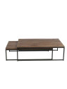 Table de salon gigogne métal bois Jolipa