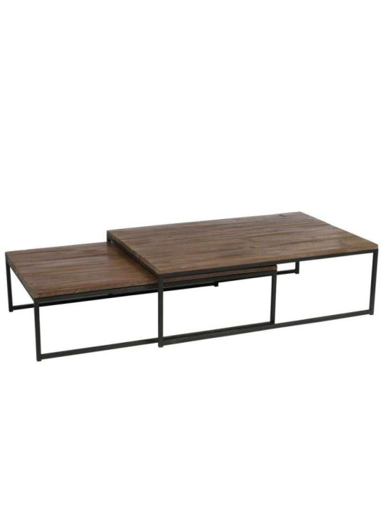 Table de salon gigogne métal bois Jolipa