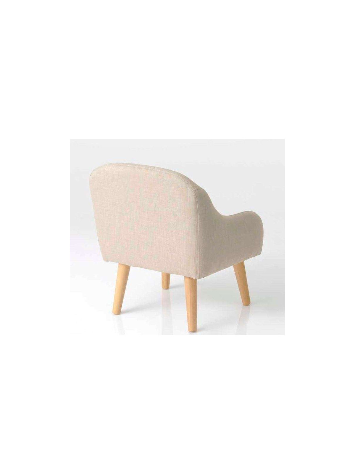Fauteuil enfant taupe clair scandinave