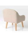 Fauteuil enfant taupe clair scandinave