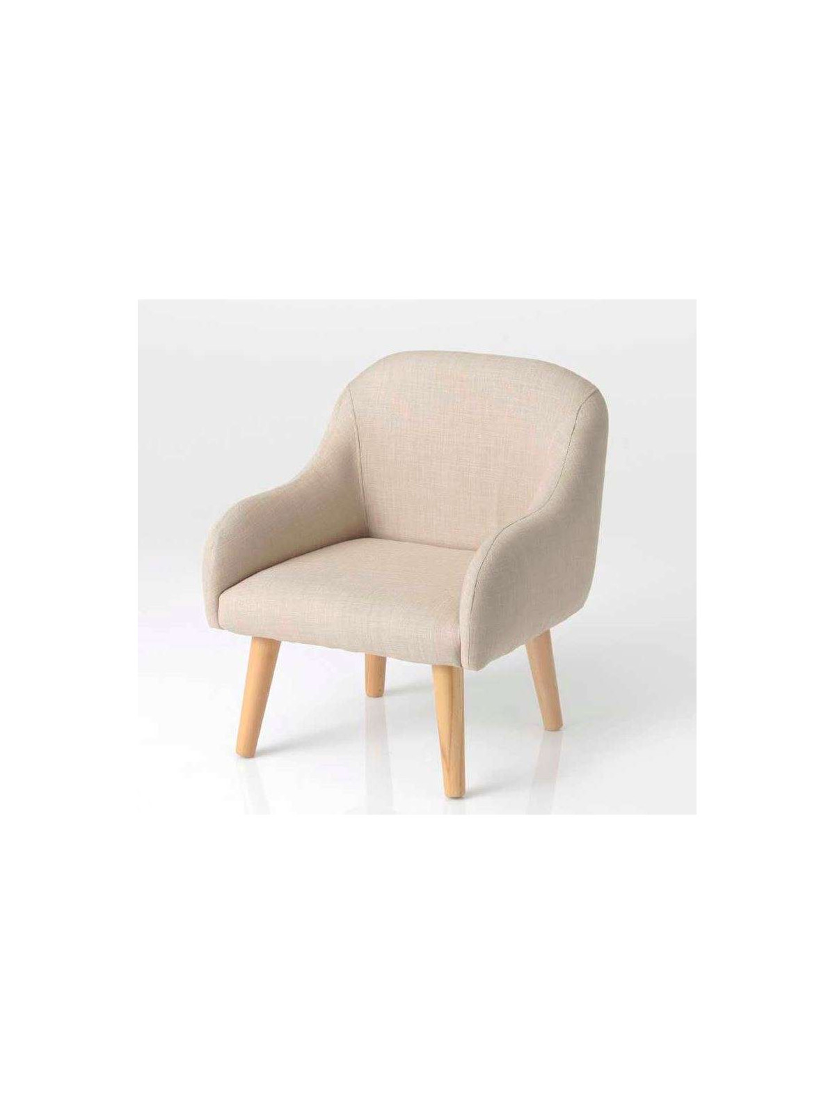 Fauteuil enfant taupe clair scandinave
