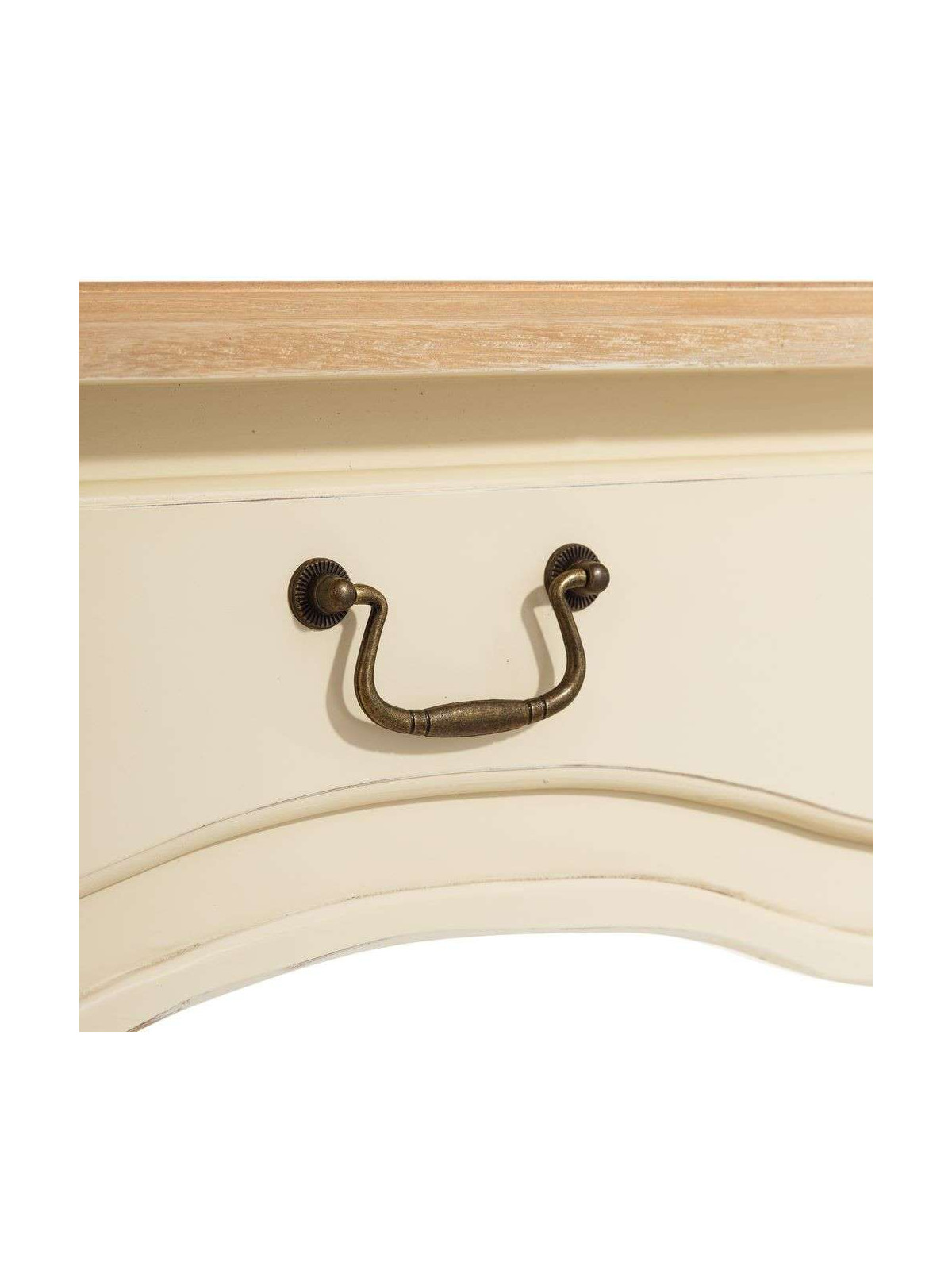 Bureau Louis XV cérusé crème Manon