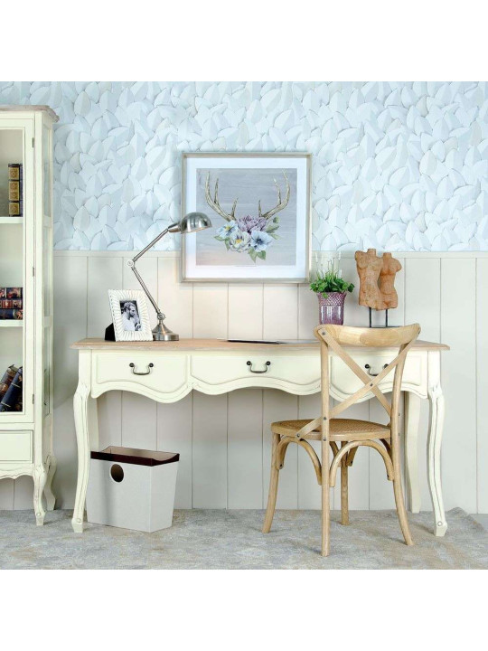 Bureau Louis XV cérusé crème Manon Bureau Louis XV cérusé crème Manon