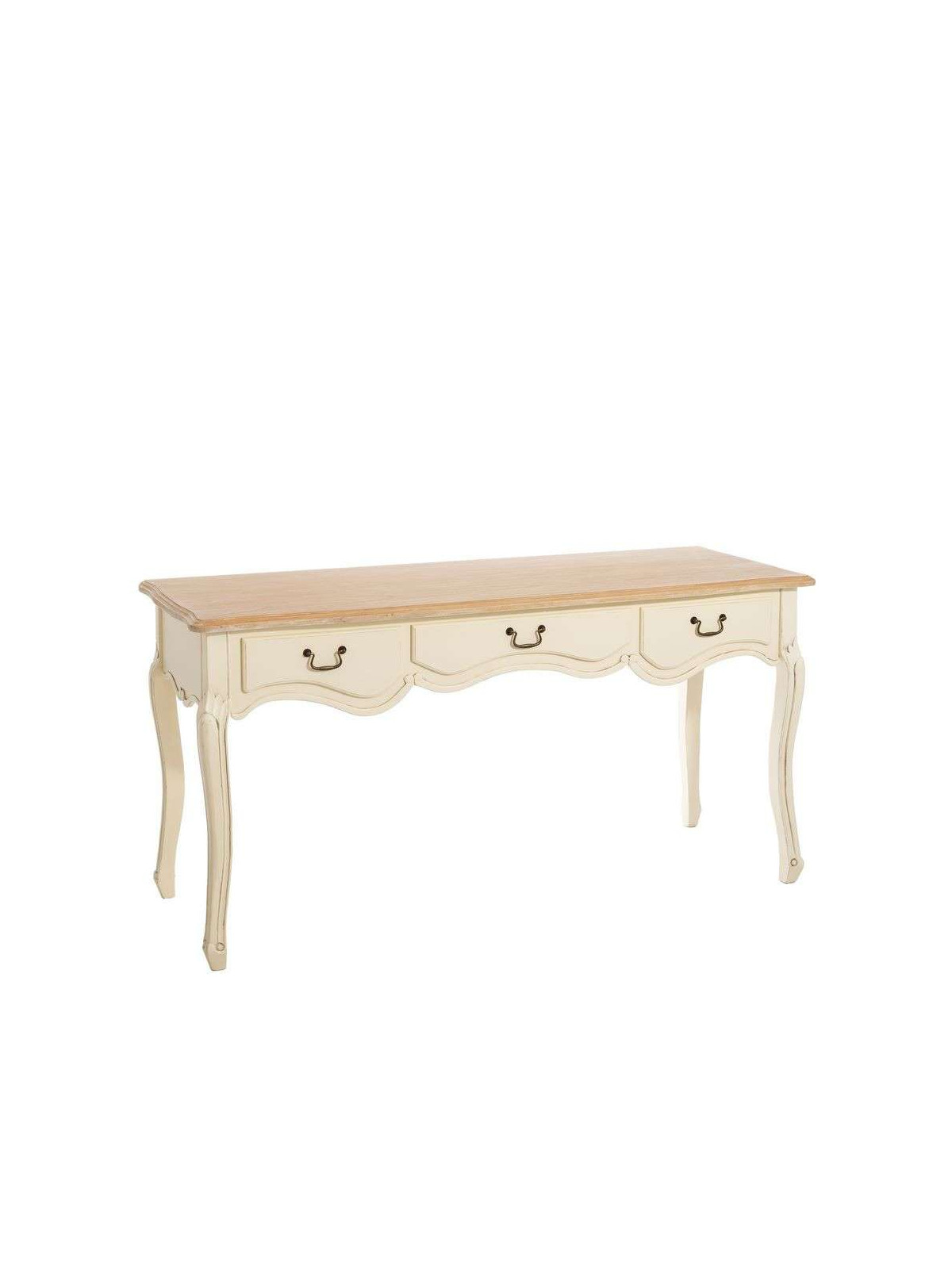 Bureau Louis XV cérusé crème Manon