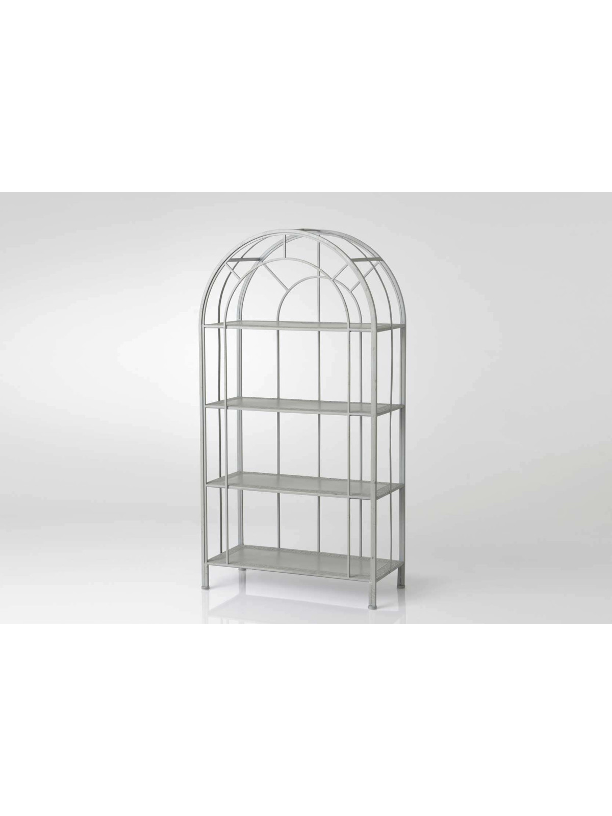 Etagère boulangère en fer gris demi lune