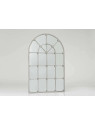 Miroir grande demeure métal vieilli gris 140 cm