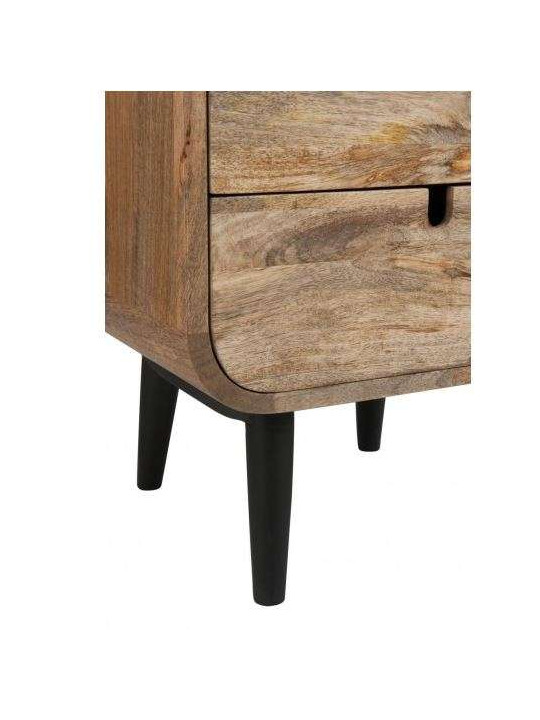 Chiffonnier arrondi 4 tiroirs bois naturel Jolipa Chiffonnier arrondi 4 tiroirs bois naturel Jolipa