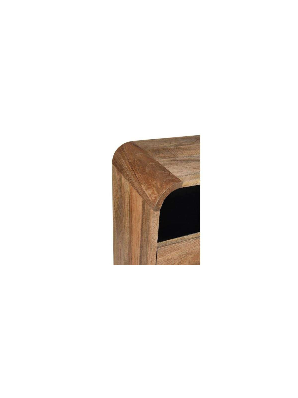 Chiffonnier arrondi 4 tiroirs bois naturel Jolipa