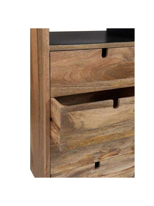 Chiffonnier arrondi 4 tiroirs bois naturel Jolipa Chiffonnier arrondi 4 tiroirs bois naturel Jolipa