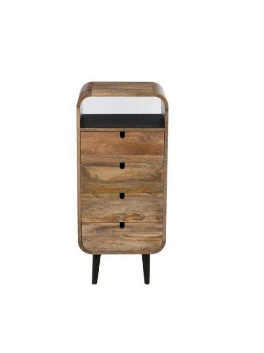 Chiffonnier arrondi 4 tiroirs bois naturel Jolipa Chiffonnier arrondi 4 tiroirs bois naturel Jolipa