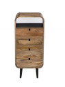 Chiffonnier arrondi 4 tiroirs bois naturel Jolipa Chiffonnier arrondi 4 tiroirs bois naturel Jolipa