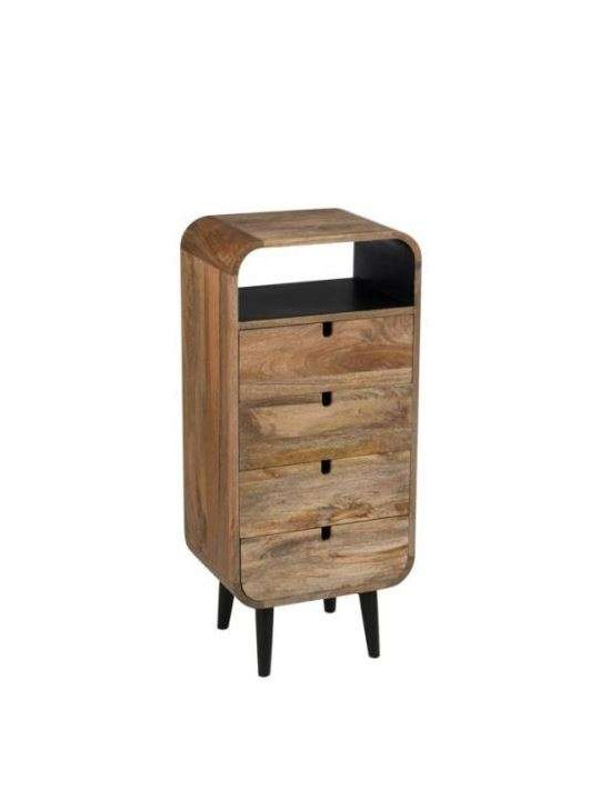 Chiffonnier arrondi 4 tiroirs bois naturel Jolipa Chiffonnier arrondi 4 tiroirs bois naturel Jolipa