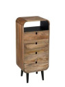 Chiffonnier arrondi 4 tiroirs bois naturel Jolipa Chiffonnier arrondi 4 tiroirs bois naturel Jolipa