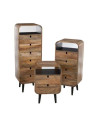 Chiffonnier arrondi 4 tiroirs bois naturel Jolipa Chiffonnier arrondi 4 tiroirs bois naturel Jolipa