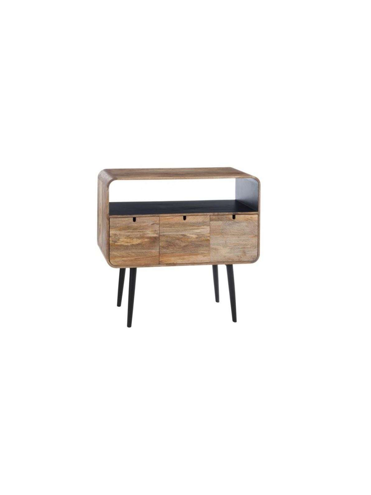 Console bois de manguier rétro