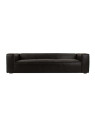 Grand canapé 280 cm en cuir noir chic