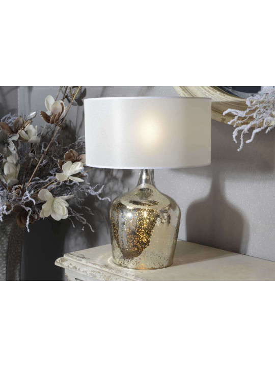 Lampe argent doré craquelé