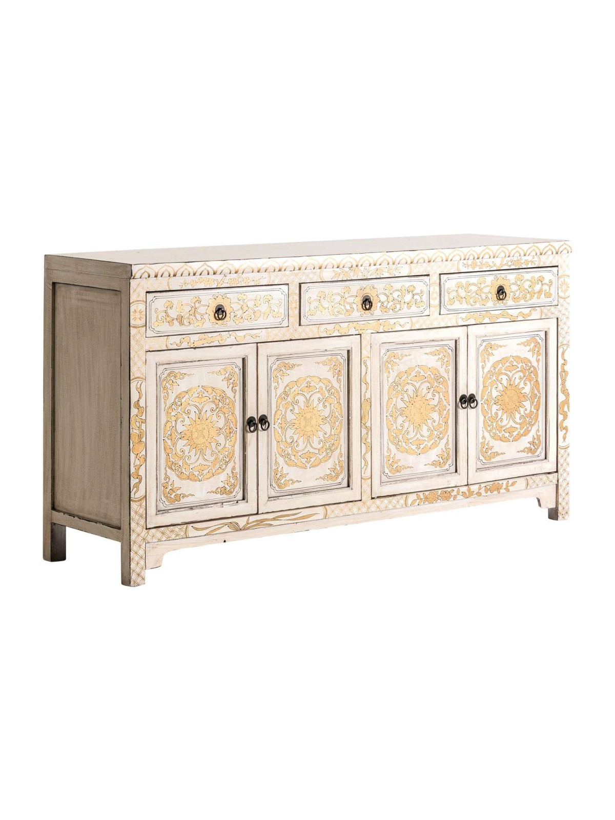Grand buffet sculpté patiné oriental Vical Home