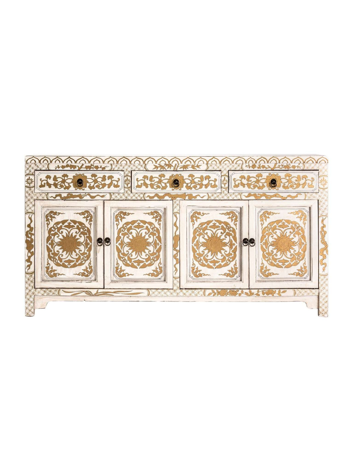 Grand buffet sculpté patiné oriental Vical Home