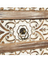 Console cérusée droite sculptée avec placards