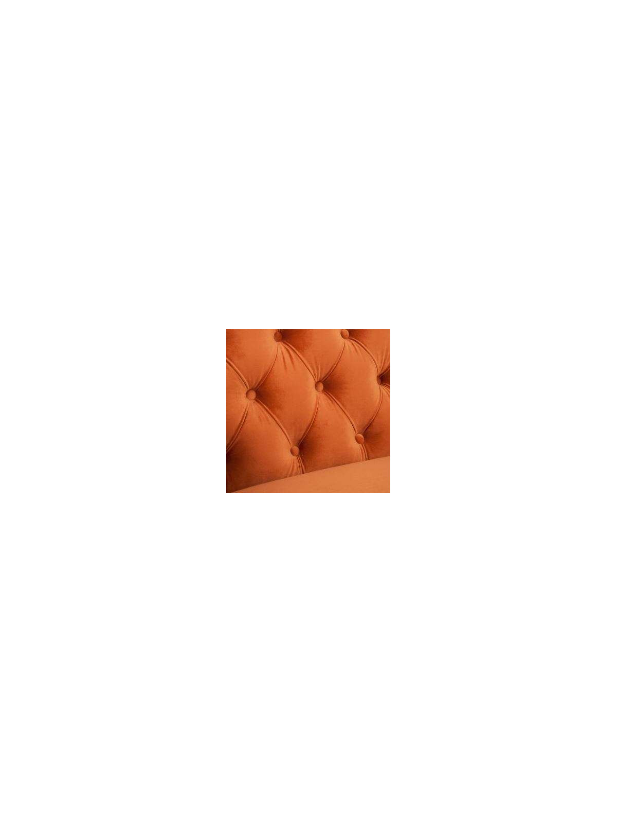 Canapé capitonné velours orange