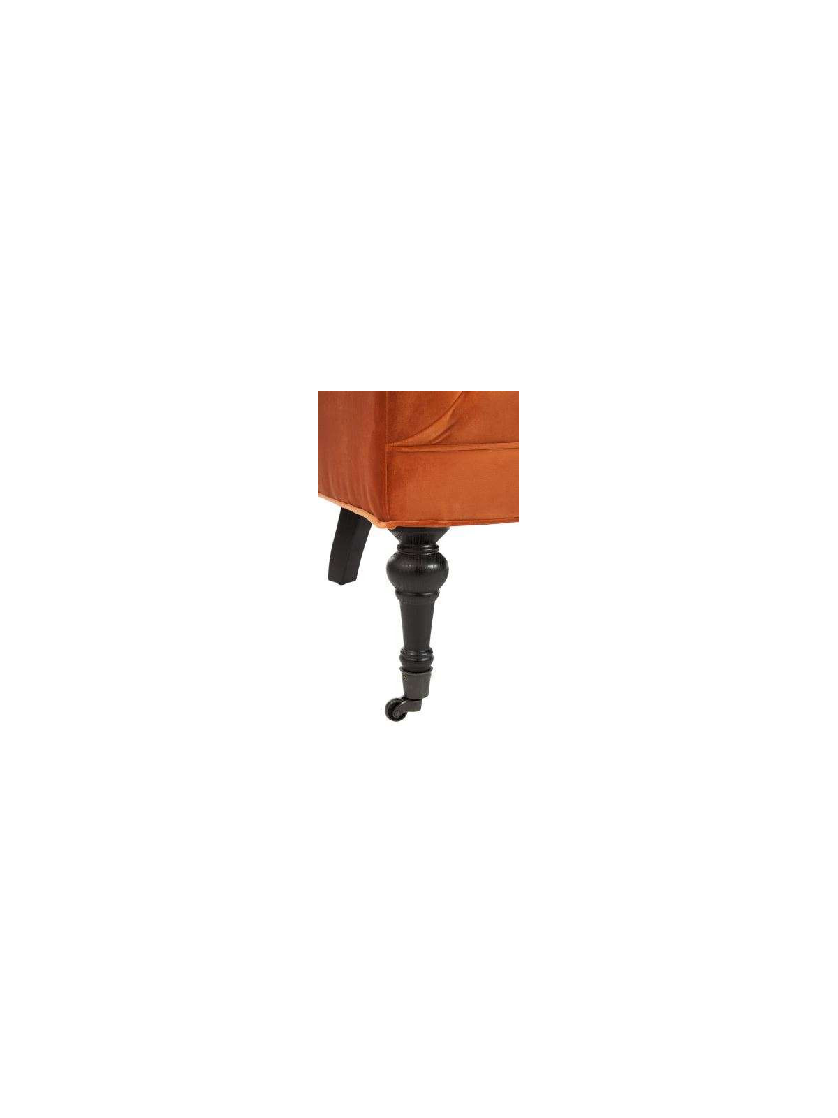 Canapé capitonné velours orange