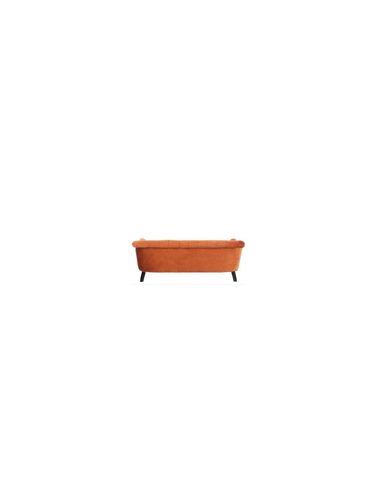 Canapé capitonné velours orange