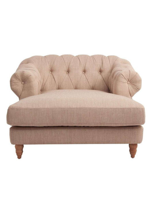 Fauteuil de salon long lin