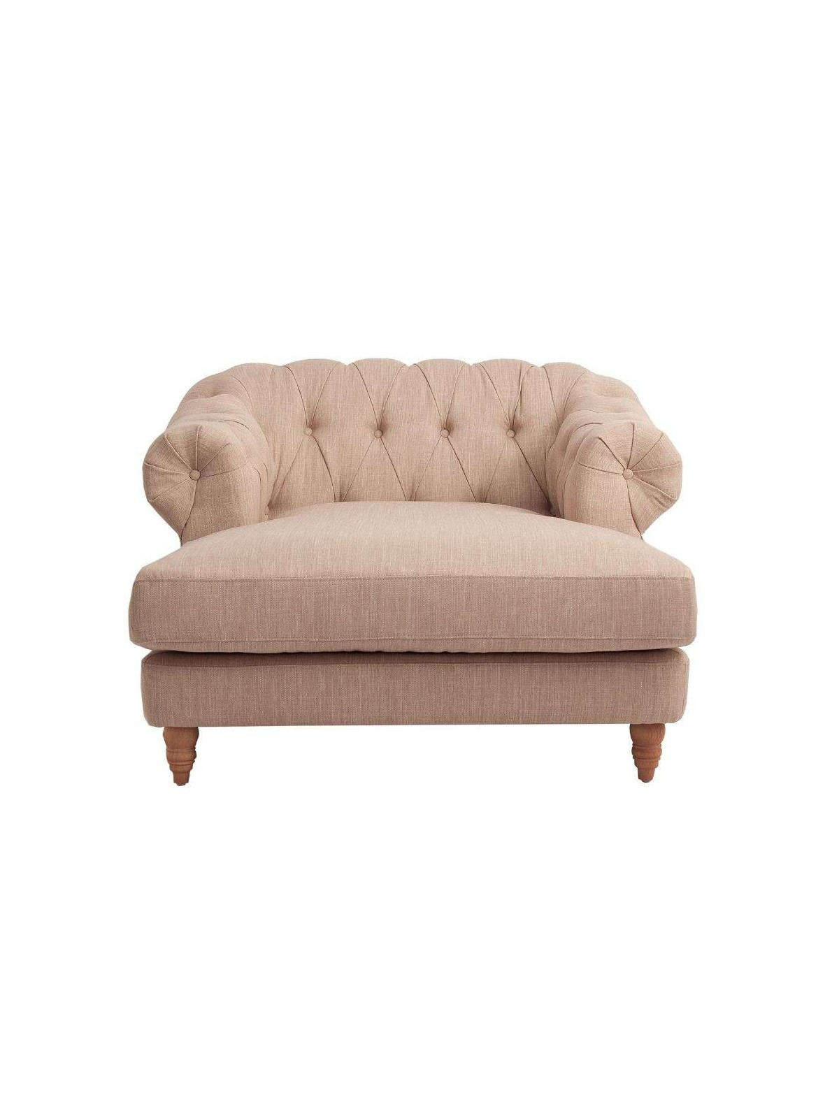 Fauteuil de salon long lin