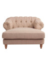 Fauteuil de salon long lin