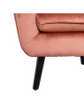Fauteuil velours saumoné scandinave Fauteuil velours saumoné scandinave