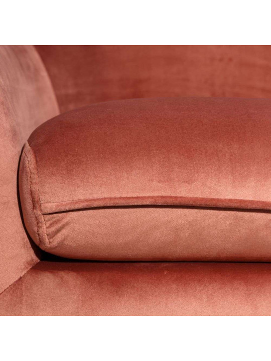Fauteuil velours saumoné scandinave Fauteuil velours saumoné scandinave