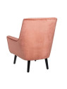 Fauteuil velours saumoné scandinave Fauteuil velours saumoné scandinave