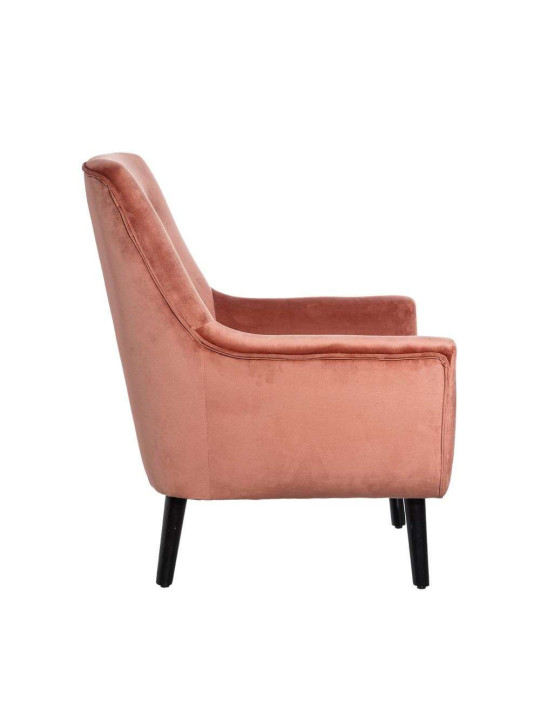 Fauteuil velours saumoné scandinave Fauteuil velours saumoné scandinave