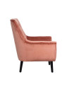 Fauteuil velours saumoné scandinave Fauteuil velours saumoné scandinave