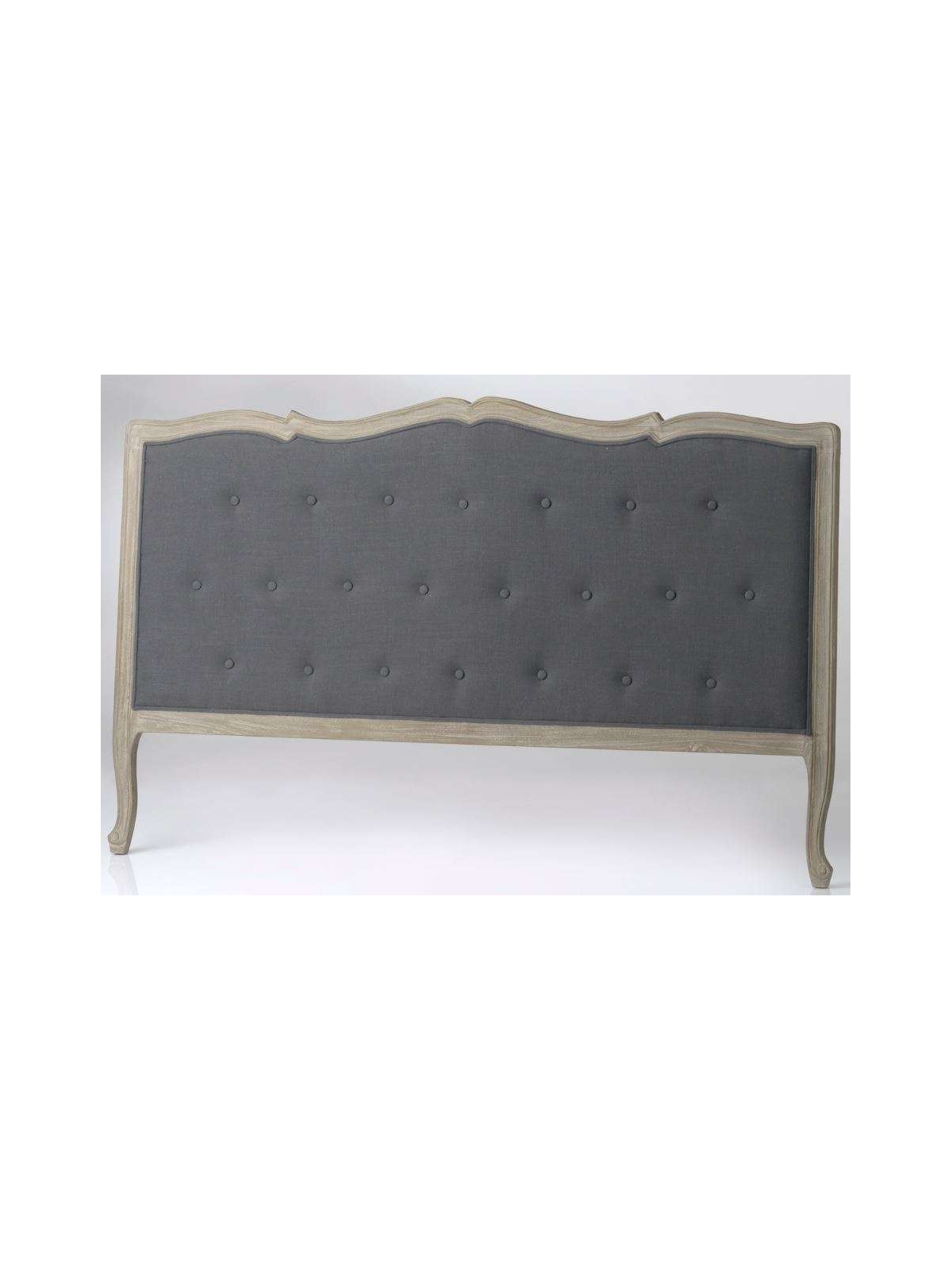 Tête de lit 180 cm capitonnée grise Murano