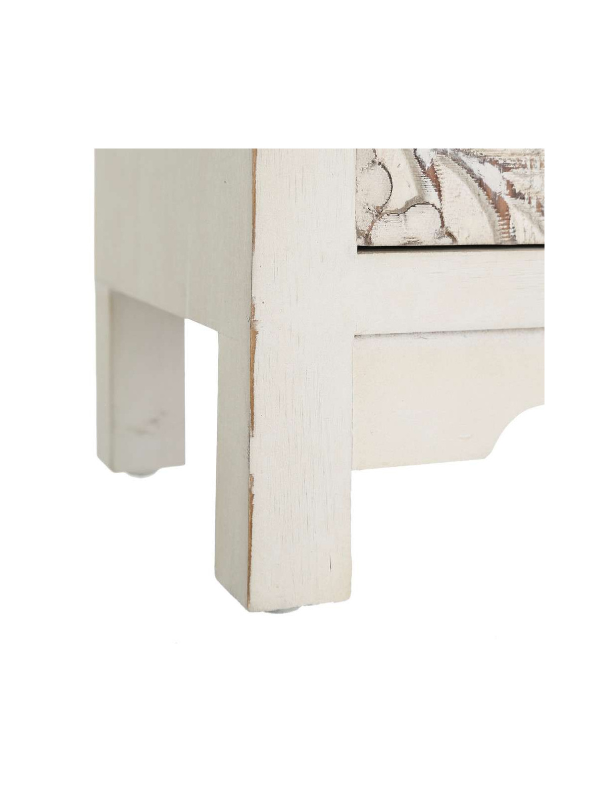 Petit buffet blanc sculpté Emmy