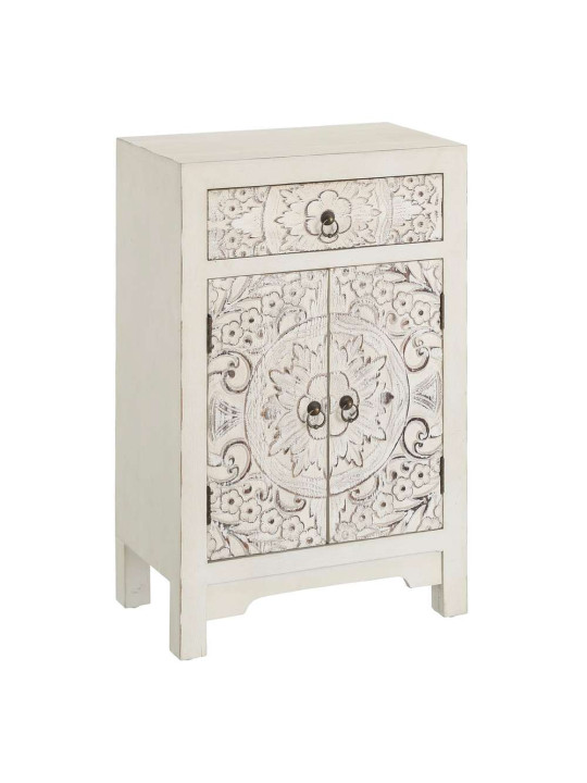 Petit buffet blanc sculpté Emmy Petit buffet blanc sculpté Emmy