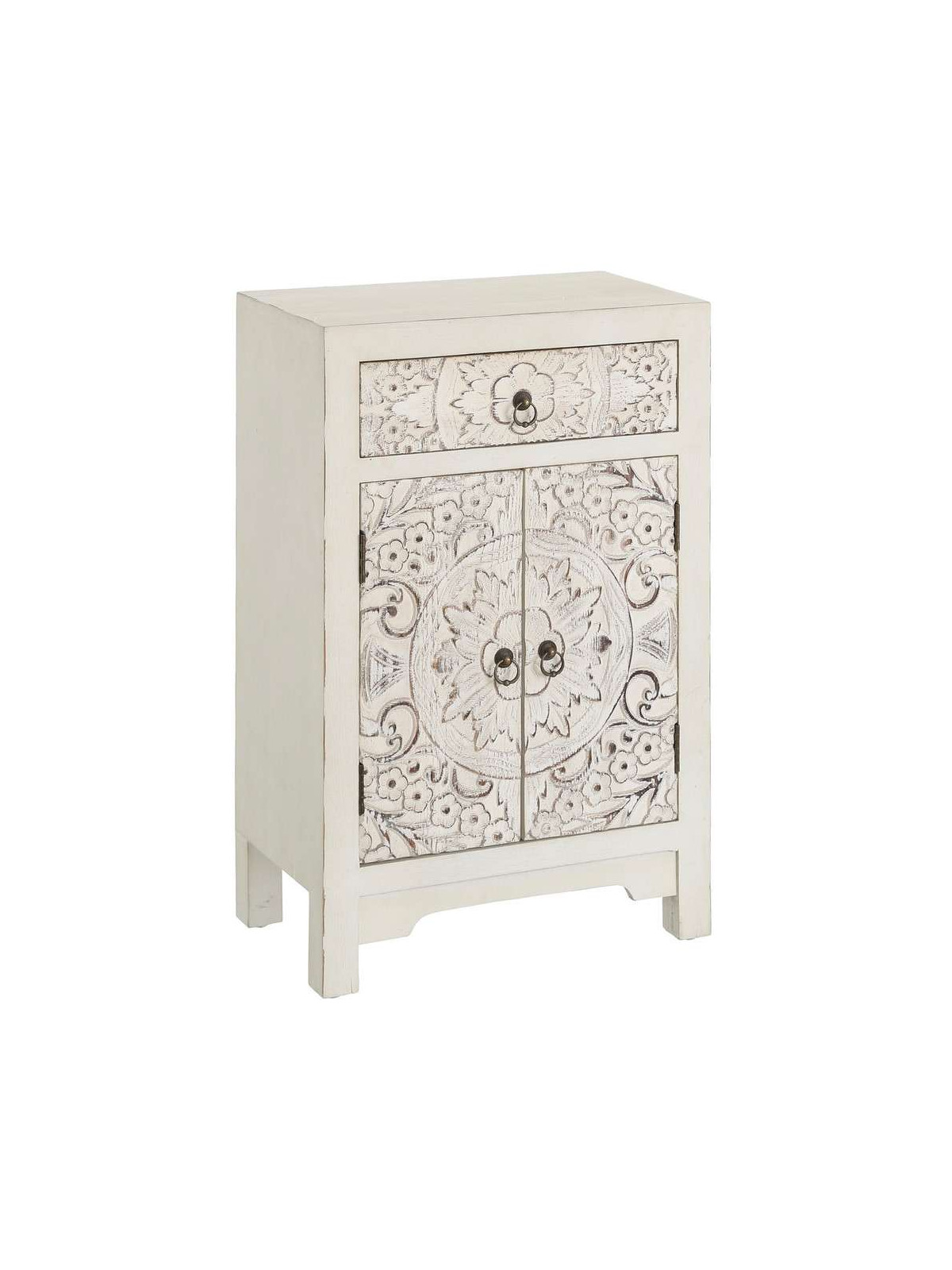 Petit buffet blanc sculpté Emmy