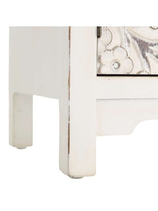 Armoire blanche sculptée 4 portes Emmy