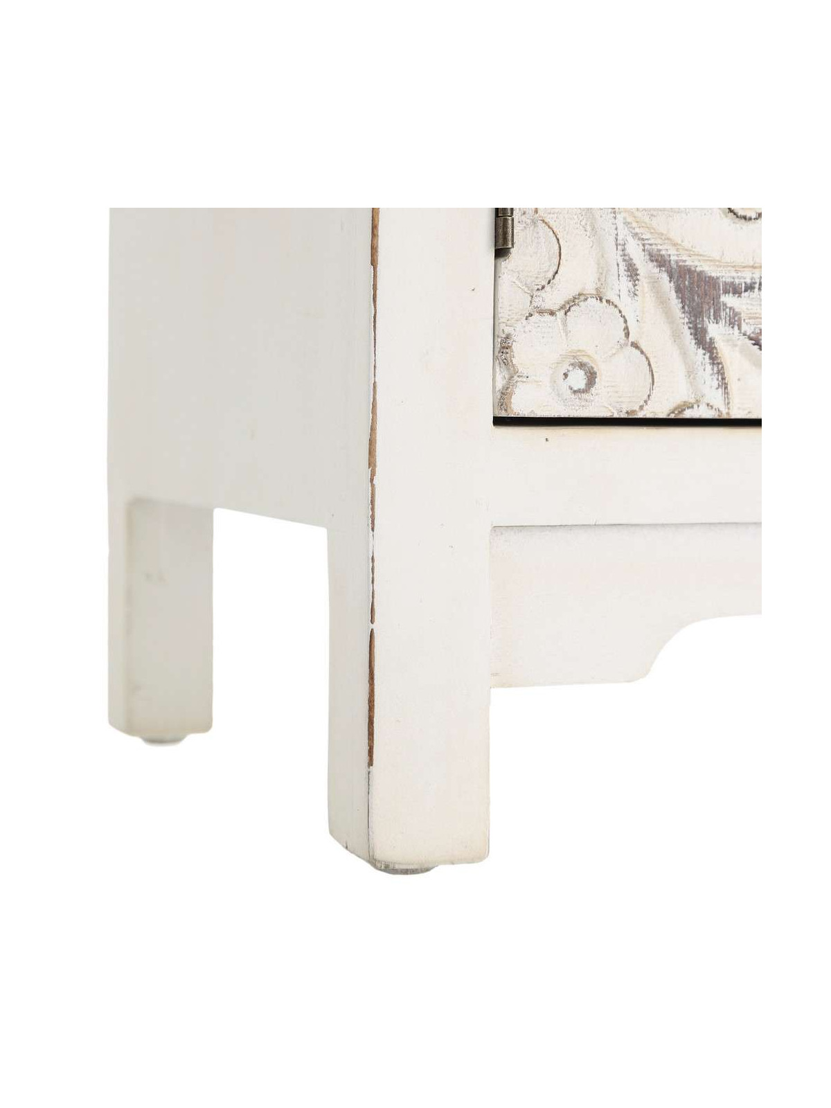 Armoire blanche sculptée 4 portes Emmy