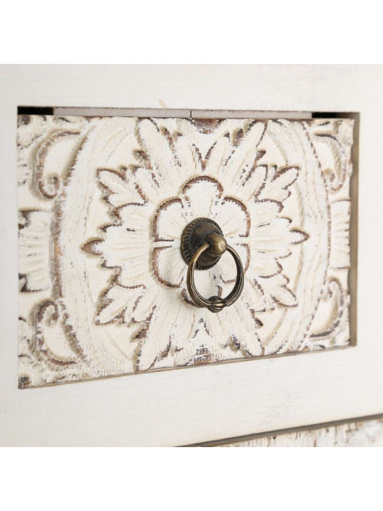 Armoire blanche sculptée 4 portes Emmy