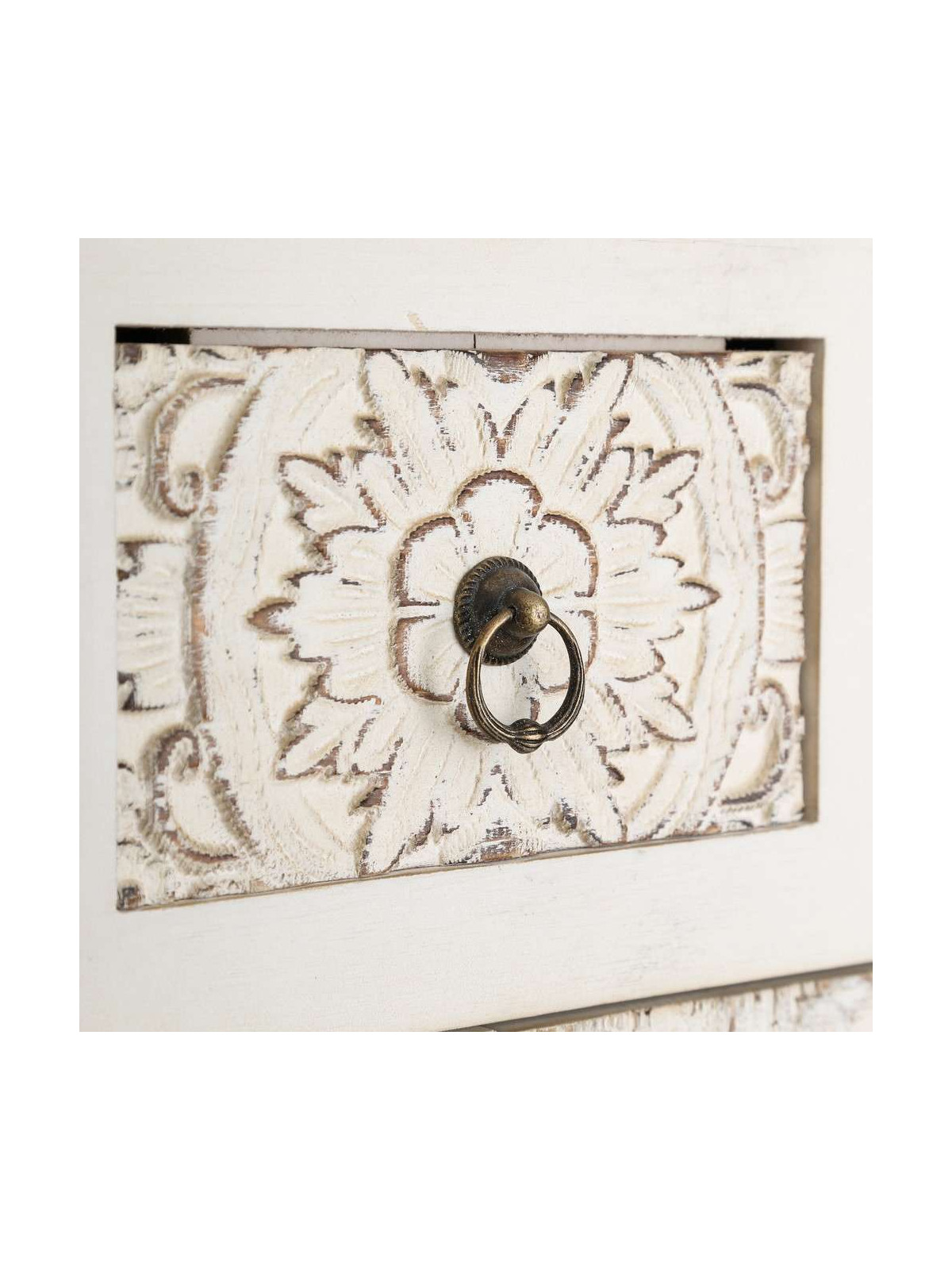 Armoire blanche sculptée 4 portes Emmy