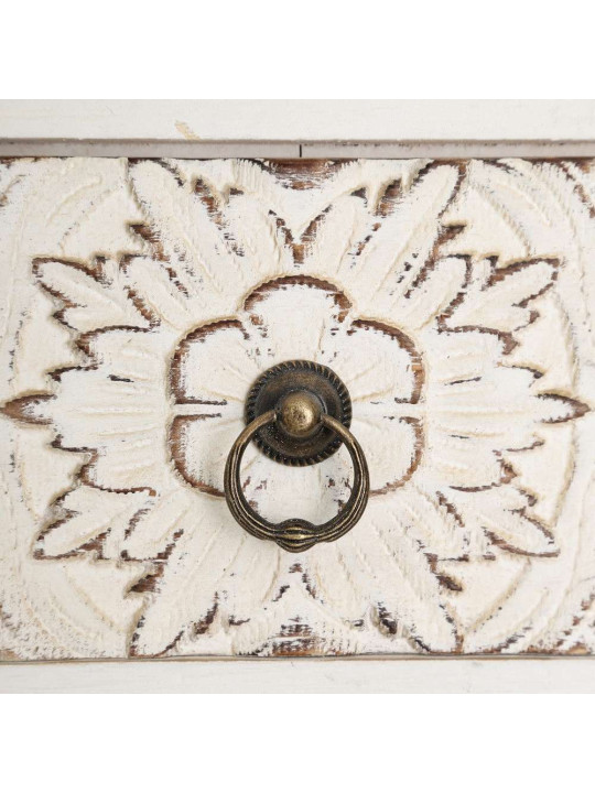 Armoire blanche sculptée 4 portes Emmy