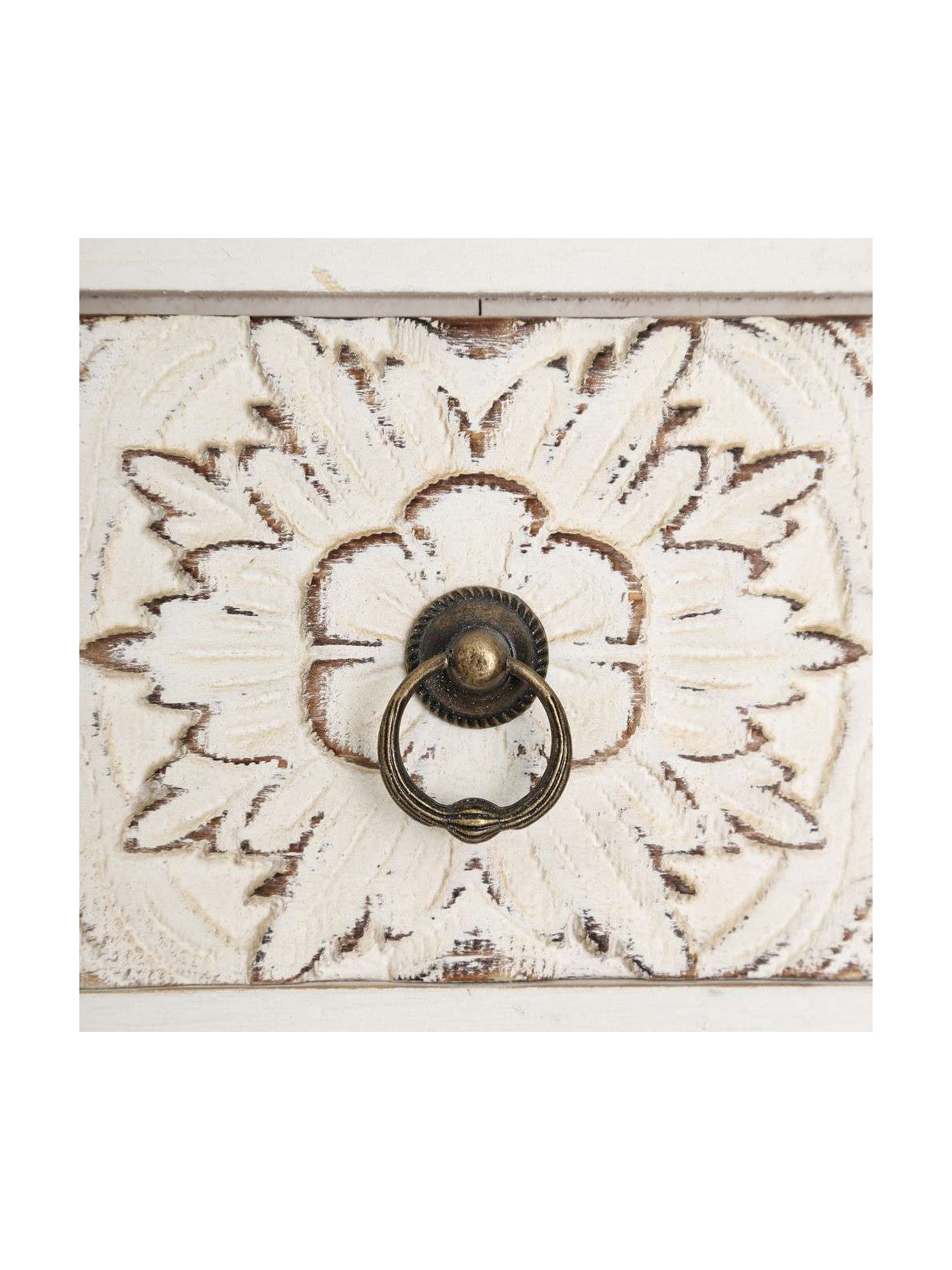 Armoire blanche sculptée 4 portes Emmy