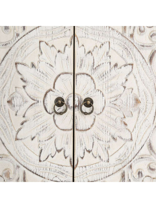 Armoire blanche sculptée 4 portes Emmy